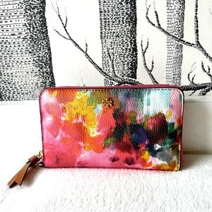 Great Price! TORY BURCH Kerrington Cameron Watercolor Wallet Wristlet
